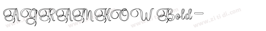 AGRAMKOW Bold字体转换